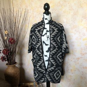 Bar III Structured Poncho Open Sweater